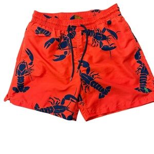 Men’s Polo Ralph Lauren Lobster Swim Trunks EUC  Size Large
